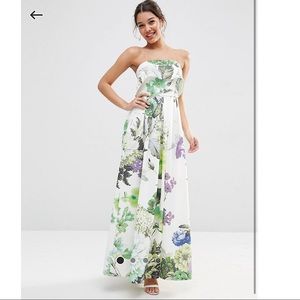 Floral Bandeau Maxi Dress (Worn Once)
